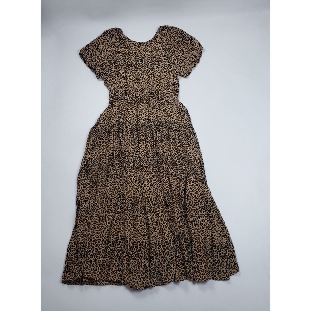 J.Crew Elena Puff-Sleeve Dress in Leopard Crepe de Chine Women's Size Small NWT - Picture 15 of 16